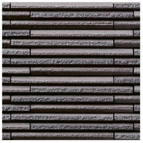Mosaïque de grès cérame Zen INAX HOSOWARI BORDER - Dark brown  boîte de 1 m2  -  Dark brown - boîte de 1 m2