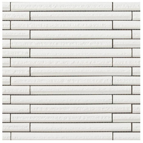 Mosaïque de grès cérame Zen INAX HOSOWARI BORDER - White  boîte de 1 m2  -  Blanc - boîte de 1 m2