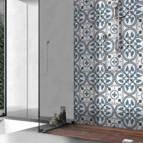 Carrelage gres cerame effet carreau ciment VALENCIA SOROLLA 25x25cm Bleu - Mat - boîte de 1.13 m2 25x25 cm Bleu - Mat - boîte de 1.13 m2