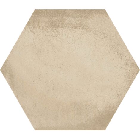 Carrelage effet chaux hexagone LAVERTON HEXAGONO BAMPTON ET BENENDEN Hexagone 26.6x23cm Beige - Mat - boîte de 0.50 m2 Hexagone 26.6x23 cm Beige - Ma