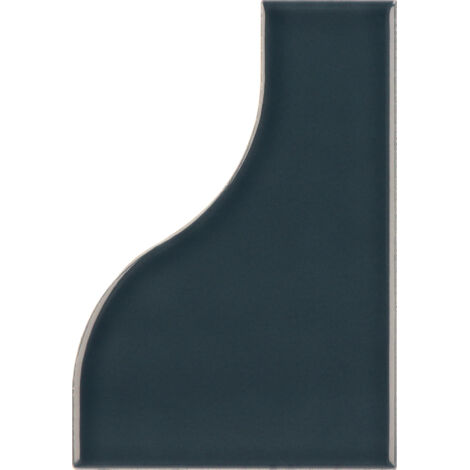 Carrelage mural faïence effet graphique REVERS 12x8.3cm 12x8.3cm Bleu nuit - Brillant - boîte de 0.48 m2 12x8.3cm Bleu nuit - Brillant / Poli - boîte (1/4)