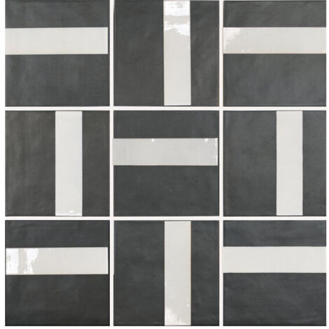 Carrelage effet argile DUST DECOR 15x15cm Noir - boîte de 0.50 m2 DECOR 15x15 cm 3f4140 - - boîte de 0.59 m2
