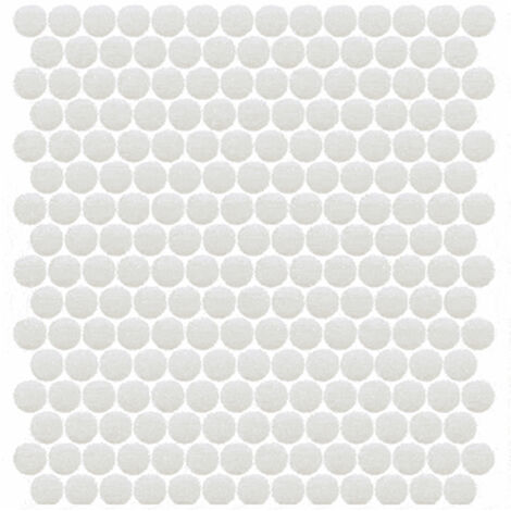 Mosaïque pâte de verre UNICOLOR ROND Ø2.3cm couleur : 103 Satiné boite de 2 m2 - voir nuancier, beaucoup de couleurs sont disponibles) couleur : 103