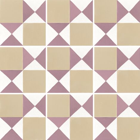 Carrelage effet carreau de ciment CAPRICE DECO COLOURS CHESS 20x20cm 20x20cm Vert - Mat - boîte de 1 m2