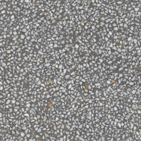 Carrelage effet terrazzo PORTOFINO 120x120cm Gris Foncé. Anthracite - Semi-Poli / Lappato - boîte de 1.44 m2 120x120 cm Gris Foncé, Anthracite - Semi