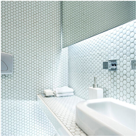 Mosaïque pâte de verre UNICOLOR HEXAGONE 2.6x2.2cm couleur : 336 Satiné boite de 2 m2 - voir nuancier, beaucoup de couleurs sont disponibles) couleur