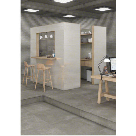 Carrelage effet ciment RIFT 80x80cm Gris Foncé. Anthracite - Mat - boîte de 1.28 m2 80x80 cm Gris Foncé, Anthracite - Mat - boîte de 1.28 m2