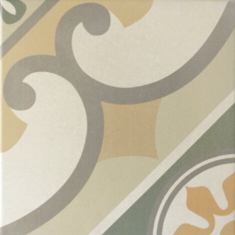 Carrelage effet carreau de ciment CAPRICE BURGUNDY 20x20cm 20x20cm Beige - Mat - boîte de 1 m2 20x20 cm Beige - Mat - boîte de 1 m2