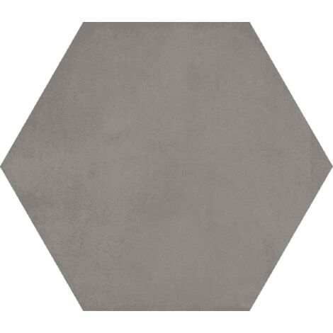 Carrelage effet chaux hexagone LAVERTON HEXAGONO BAMPTON ET BENENDEN Hexagone 26.6x23cm Gris Foncé. Anthracite - Mat - boîte de 0.50 m2 Hexagone 26.6