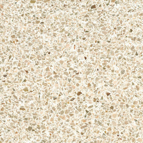 Véritable Carreau Terrazzo fond blanc inclusions beige BA 0/7 40x40 cm boîte de 0.80m2 Satiné - Gioia Materia (1/4)