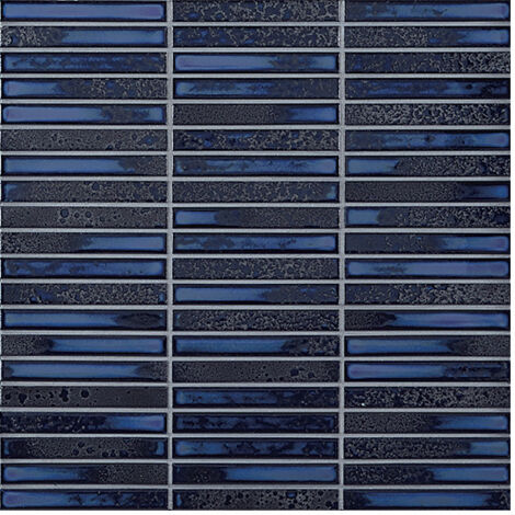 Mosaïque de grès cérame Zen INAX YOHEN BORDER - Dark blue mix boîte de 1.91 m2 - Dark blue mix - boîte de 1.91 m2