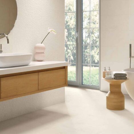 Carrelage effet argile TERRA 60x60cm Neve - Motif en relief - boîte de 1.44 m2 60x60 cm Neve - Motif en relief - boîte de 1.08 m2 (1/5)