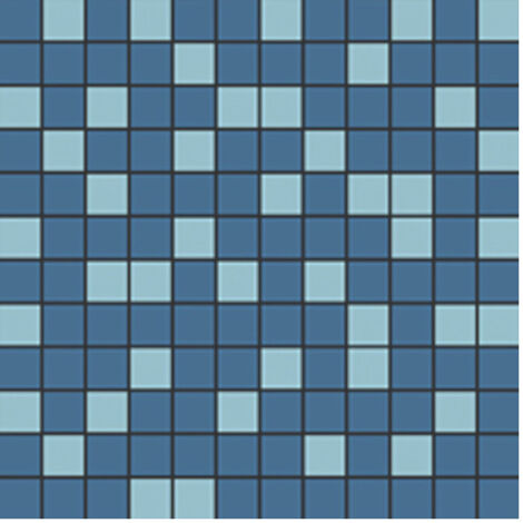 Mosaïque de grès cérame QUADROCOLOR COMBI - Mosaïque 2.5x2.5cm B201 Bleu ciel et bleu - boîte de 2 m2 - Mosaïque 2.5x2.5cm B201 Bleu ciel et bleu - -
