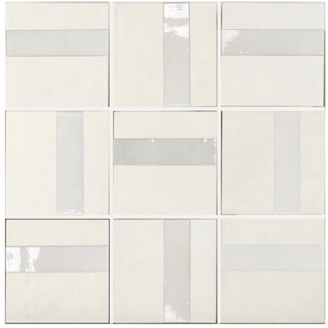 Carrelage effet argile DUST DECOR 15x15cm Crème - Sable - boîte de 0.50 m2 DECOR 15x15 cm f0ede4 - - boîte de 0.59 m2