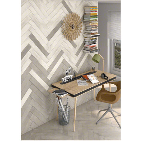 Carrelage effet chaux LAVERTON 60x60cm Blanc cassé - Mat - boîte de 1.08 m2 60x60 cm Blanc cassé - Mat - boîte de 1.08 m2 (1/2)
