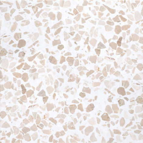 Véritable Carreau Terrazzo MONTE BIANCO - collection TRADIZIONE 40x40 cm boîte de m2 Brossé - Gioia Materia