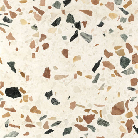 Véritable Carreau Terrazzo CARNAVALE - collection TRADIZIONE 60x60 cm boîte de m2 Adouci - Gioia Materia