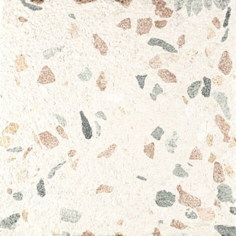 Véritable Carreau Terrazzo CARNAVALE - collection TRADIZIONE 60x30 cm boîte de m2 Bouchardé - Gioia Materia
