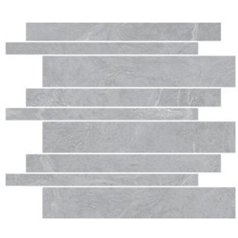 Carrelage effet pierre PIETRA SALERNO Mosaïque briquettes décalées Ceniza - Naturel -   - Mosaïque briquettes décalées Ceniza Mosaïque briquettes déc