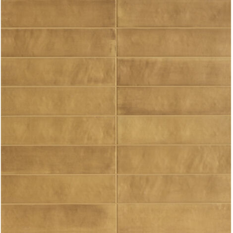 Carrelage mural en grès cérame émaillé PASEO 23x5.7 cm Ocher - - boîte ...