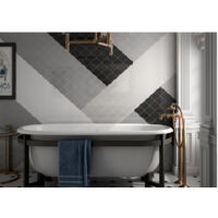 Carrelage mural faïence effet graphique SCALE ALHAMBRA arabesque 12x12cm Arabesque / Lanterne 12x12cm Gris clair - Brillant - boîte de 0.43 m e3e1d