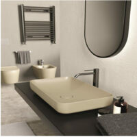 FORM 60x35 Jaune brillant. sans bonde. siphon chromé