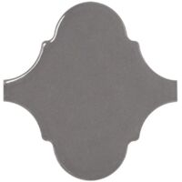 Carrelage mural faïence effet graphique SCALE ALHAMBRA arabesque 12x12cm Arabesque / Lanterne 12x12cm Gris Moyen - Brillant - boîte de 0.43 m 5e5d5