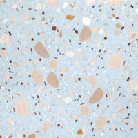 Véritable Carreau Terrazzo AZURE DOLCE - collection TRADIZIONE 60x30 cm boîte de m2 Brossé - Gioia Materia