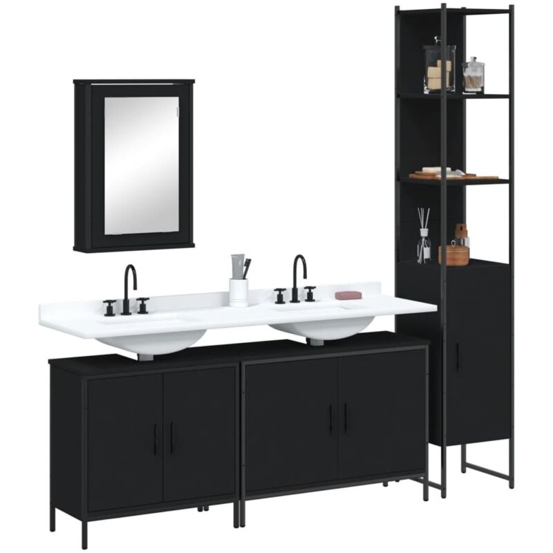 Mobile Con Lavabo Integrato - Legno Multistrato Per Bagno - Foto 2