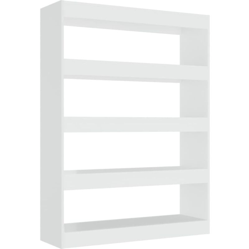 Libreria/Divisorio Bianco 80x30x72cm - In Legno Multistrato Per Casa E Ufficio - Foto 8