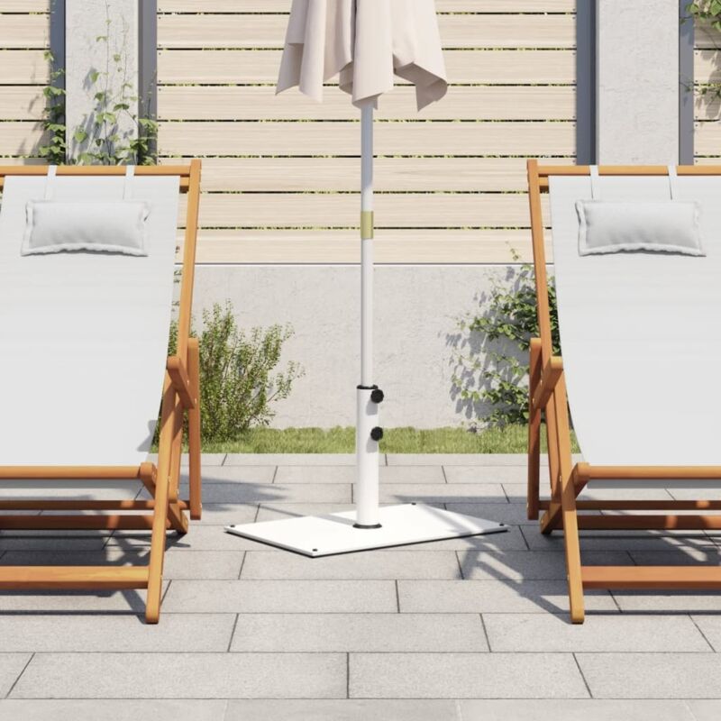 Base Per Ombrellone In Granito Lucido 30 Kg Con Ruote + Maniglia Da 38 A 48 Mm Grigio 52506738