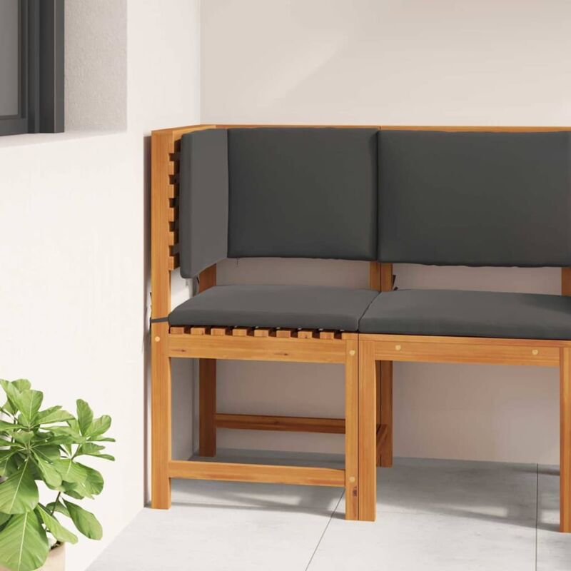 VIDAXL - Poggiapiedi Da Giardino Con Cuscino Verde In Bambù