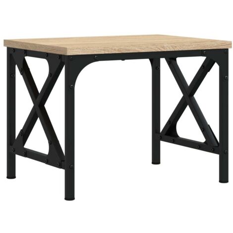 VidaXL Supporto Stampante 2 Livelli | Legno Multistrato 40x20x40cm - Nero Con Piedini Regolabili