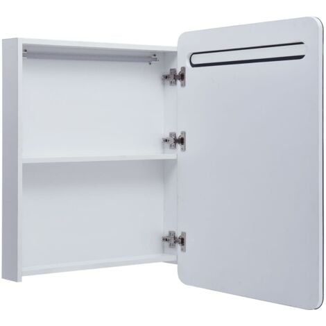 vidaXL Armadietto Bagno con Specchio e LED 60x11x80 cm
