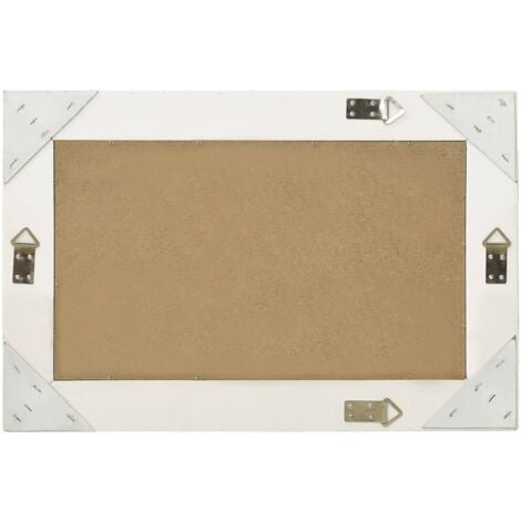 vidaXL Specchio da Parete Stile Barocco 60x40 cm Bianco