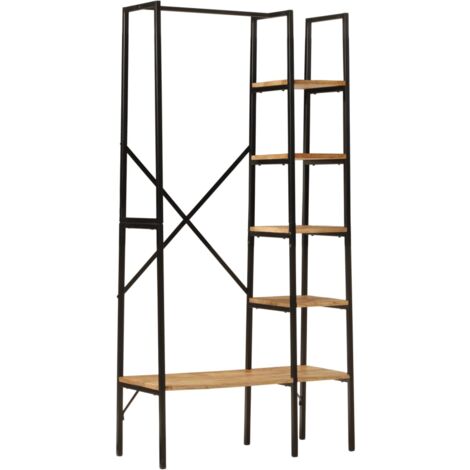 IBUYKE Attaccapanni In Legno Massello, Appendiabiti Autoportante, Con 8