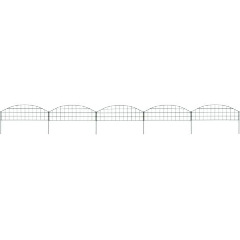 Recinzione Da Giardino 22 Pezzi - Griglia Metallica Verde Per Stagni E Aiuole - Con Pali Di Fissaggio - Foto 3