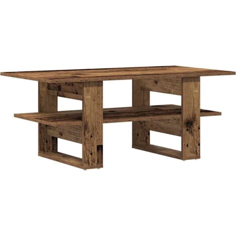 Tavolino da Salotto,Tavolino da Caffè,Tavolino da Soggiorno con Ruote Rovere Fumo 91x55x34 cm in Legno Multistrato CFW50769 | Leroy Merlin