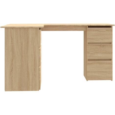 Scrivania Angolo Grigio Sonoma 145x100x76 cm Legno Multistrato