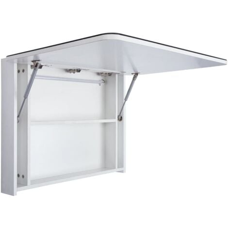 vidaXL Armadietto Bagno con Specchio e LED 80x9,5x55 cm
