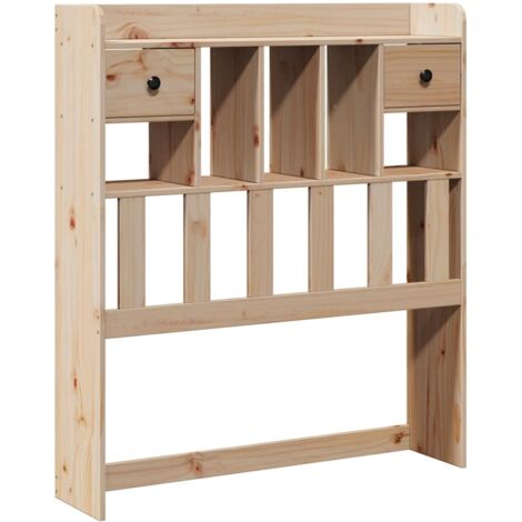 VidaXL Testiera In Legno Massello Di Pino 80x104 Cm - Grezzo Naturale Per Letto Matrimoniale - Stile Rustico - 5