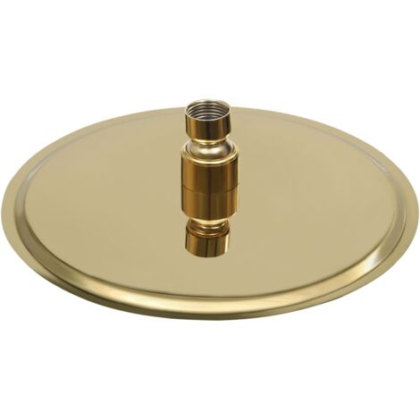 vidaXL Testa Doccia a Pioggia in Acciaio Inox 20 cm Rotonda Oro