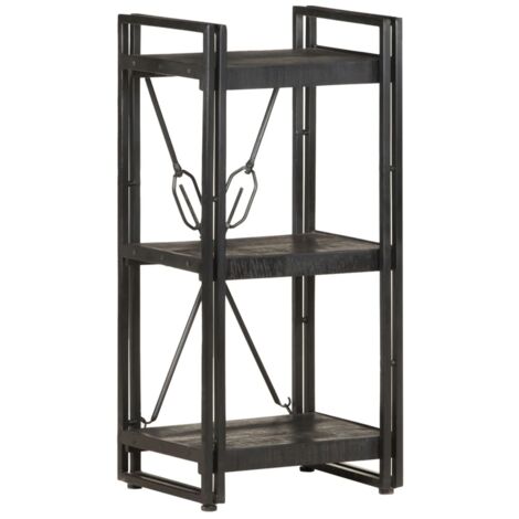 Libreria A 3 Ripiani Nera 60x30x80 Cm In Legno Multistrato