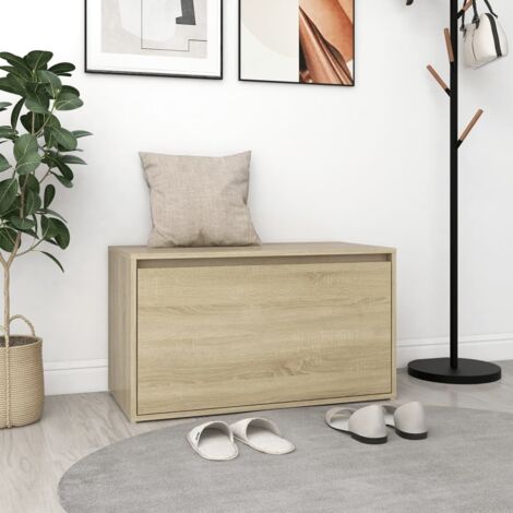 VidaXL Scarpiere a Muro 4 pz Rovere Sonoma 60x18x60cm in Truciolato