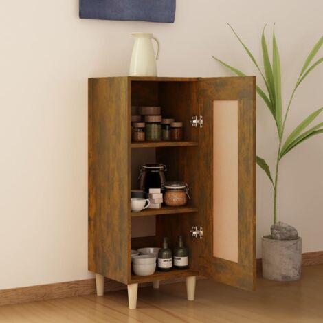 Credenza Rovere Marrone 34,5x34x90 cm in Legno Multistrato vidaXL