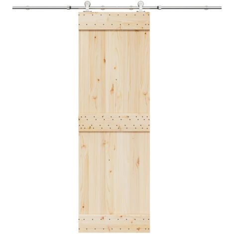 vidaXL Kit Binari Porta Scorrevole 200 cm Acciaio Inossidabile Argento