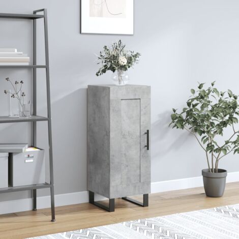 VidaXL Credenza Grigio Sonoma 69,5x34x90 Cm: Moderna In Legno Multistrato E Ferro