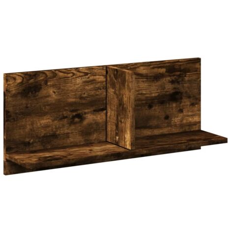 Giroletto con Testiera Rovere Fumo 140x190 cm Legno Multistrato