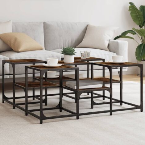 Tavolino da Salotto, Tavolino da caffè Rovere Marrone 90x50x40cm Legno