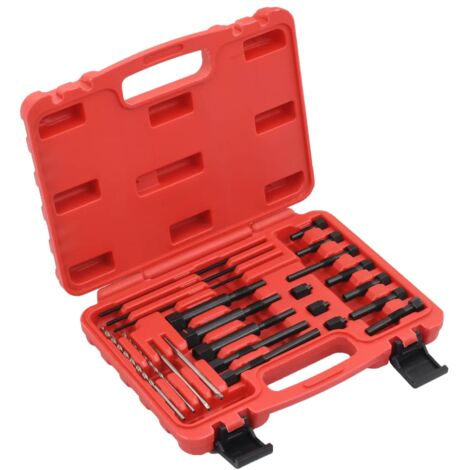 VidaXL Kit Rimozione Candelette 22 Pezzi – Maschi Ed Estrattori Per Filettature M8 E M10, In Acciaio Al Carbonio